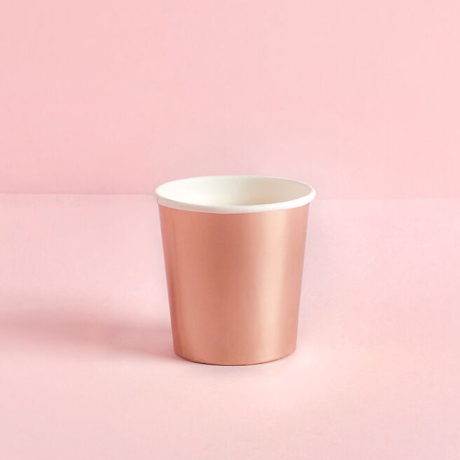 Metallic Rose Gold Shot Cups - Pack of 10