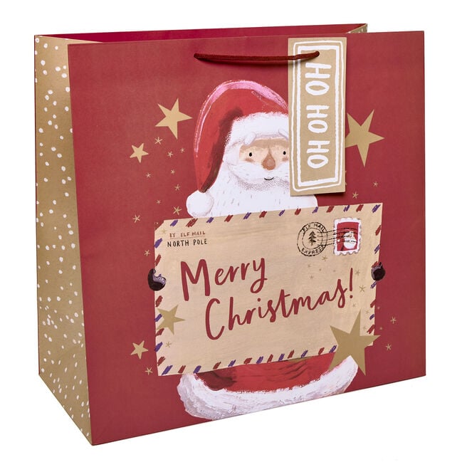 Santa & Letter Giant Square Christmas Gift Bag