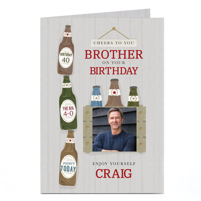 Photo Birthday Card - Brother Cheers To You