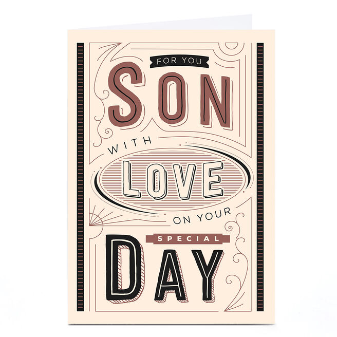 Personalised Rebecca Prinn Birthday Card - Son With Love