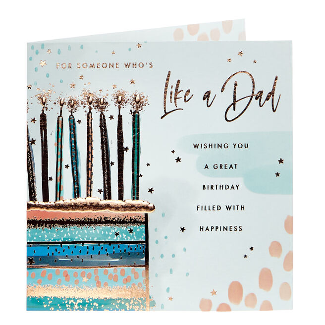 Like A Dad Filled With Happiness Cake Birthday Card