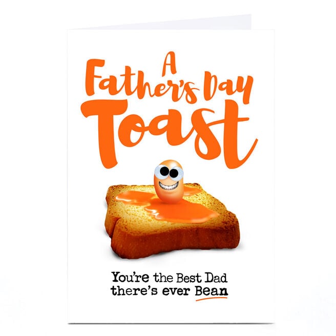 Personalised PQ Quips Father's Day Card - Best There's Ever Bean
