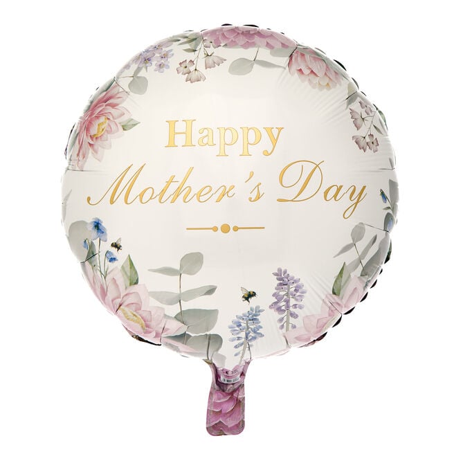 Traditional Happy Mothers Day 18-Inch Foil Helium Balloon