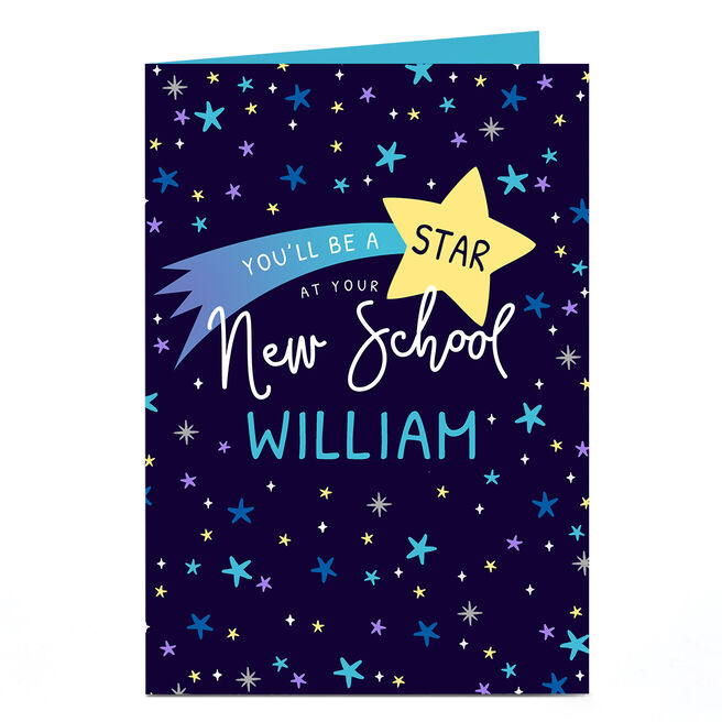 Personalised Good Luck Card - New School