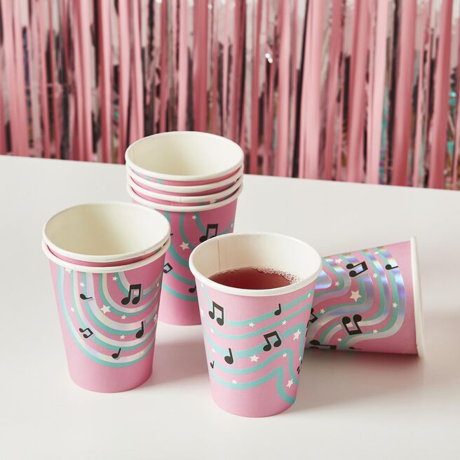 Musical Note Paper Cups - Pack of 8