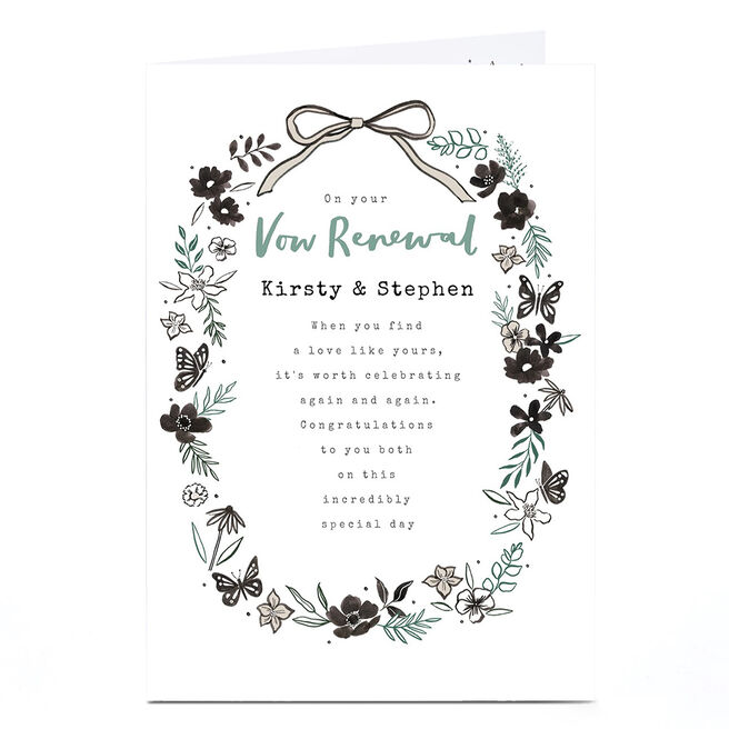 Personalised Wedding Card - Vow Renewal Celebrate Again and Again