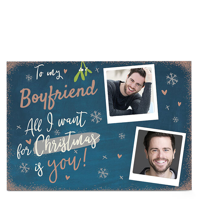 Photo Christmas Card - Boyfriend All I Want Is You
