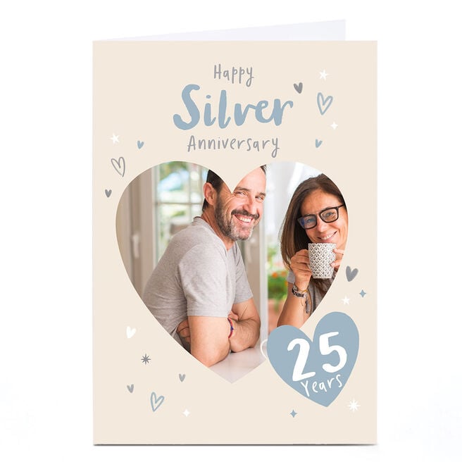 Personalised Anniversary Photo Card - Silver Anniversary, 25 Years