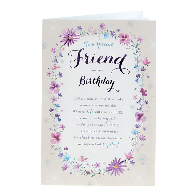 Birthday Card - Special Female Friend Flowers