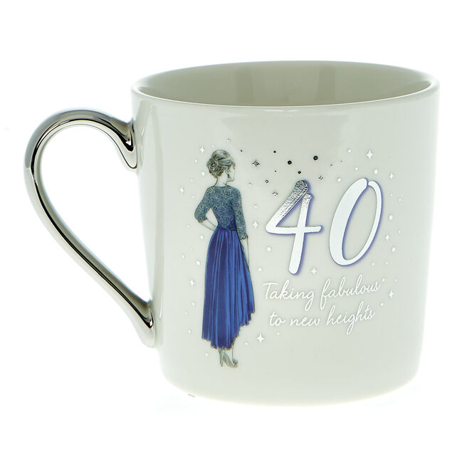 Gift Mug : 40 Years of Being Awesome 40th Birthday Flower Girl