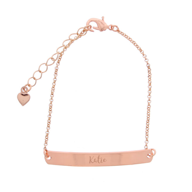 Personalised Rose Gold ID Bracelet