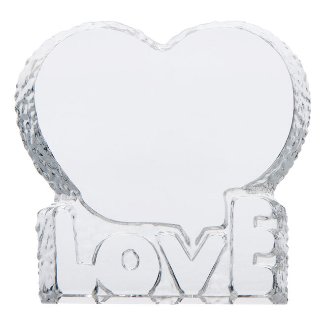 Optical Crystal Love Heart Paperweight