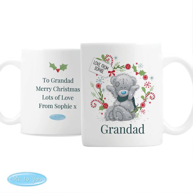 Personalised Me to You For Grandad or Dad Christmas Mug
