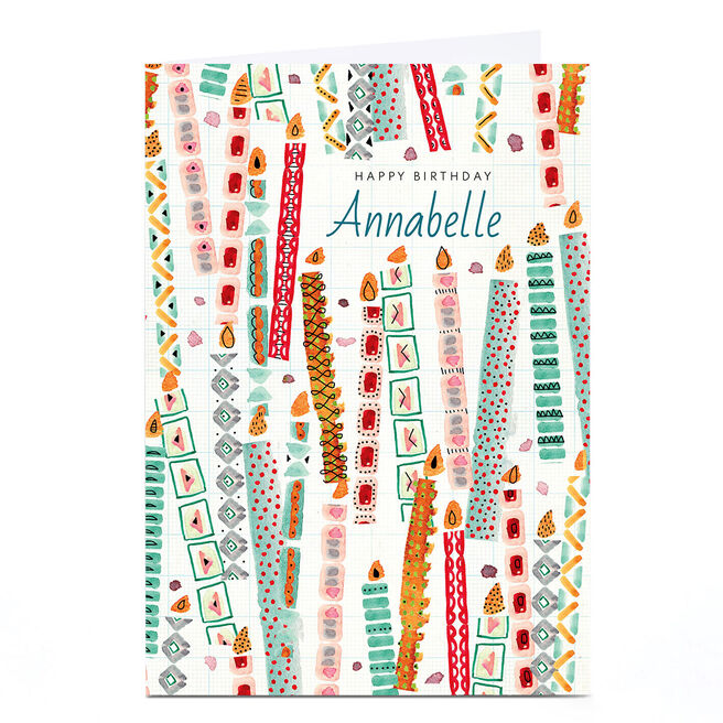 Personalised Rebecca Prinn Birthday Card - Candles