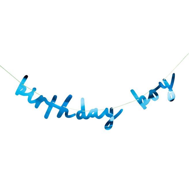 Blue Birthday Boy Card Banner 