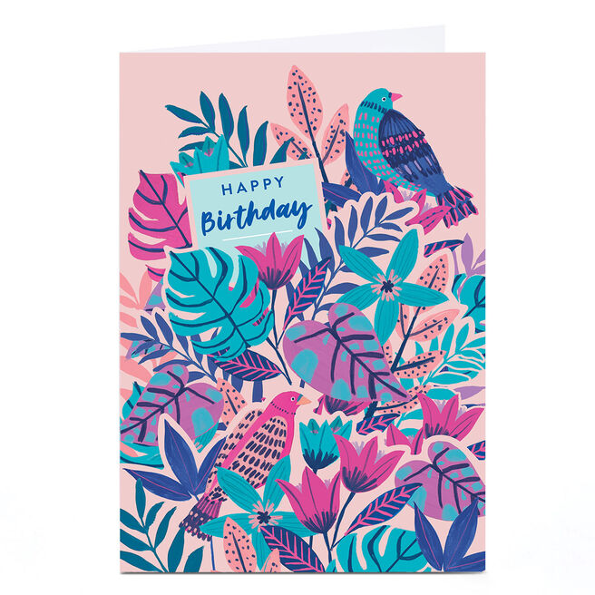 Personalised Birthday Card - Tropical Birds