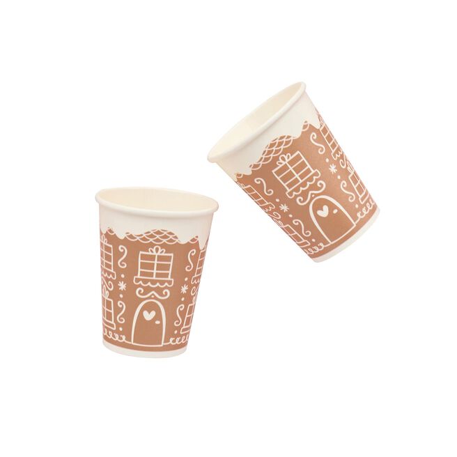 Gingerbread House Paper Cups - Pack of 8