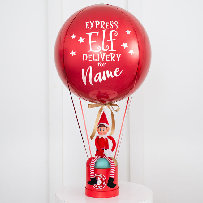 Elf Arrival Personalised Hot Air Balloon - Delivered Inflated!