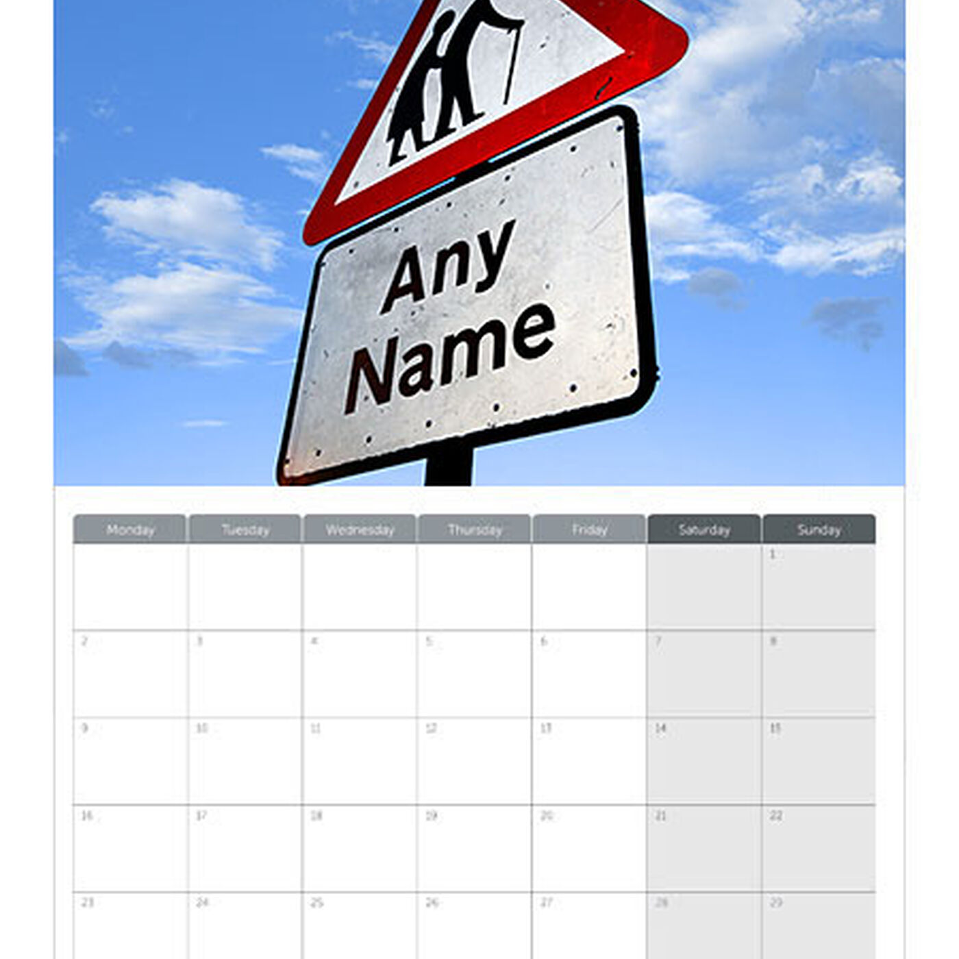 Personalised Calendar Senior Moments GettingPersonal.co.uk