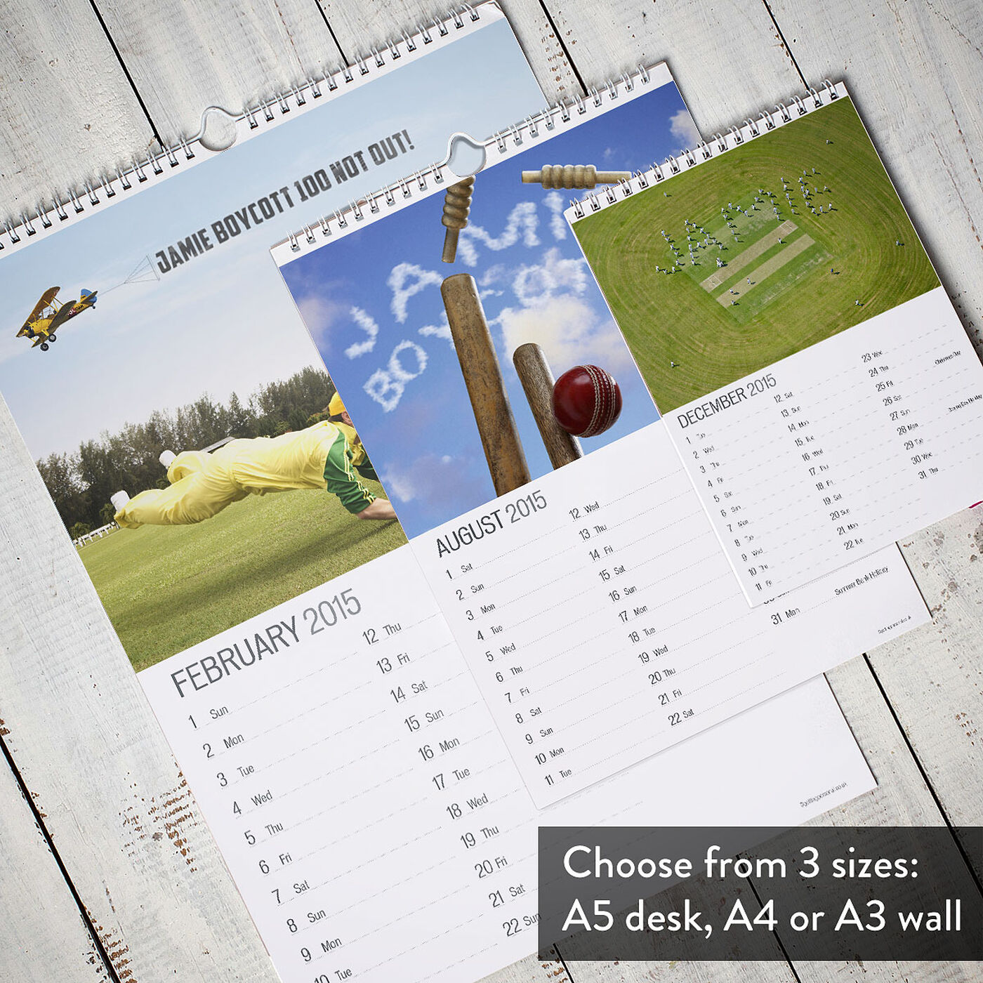Personalised Cricket Calendar 2nd Edition GettingPersonal.co.uk
