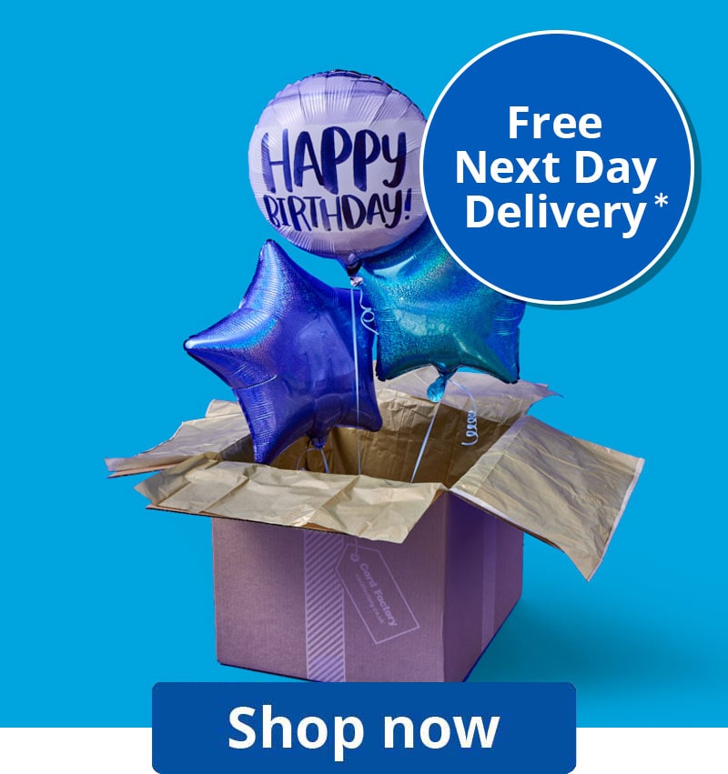 Buy Photo Birthday Card Presents and Photo Balloons, Any Name for GBP