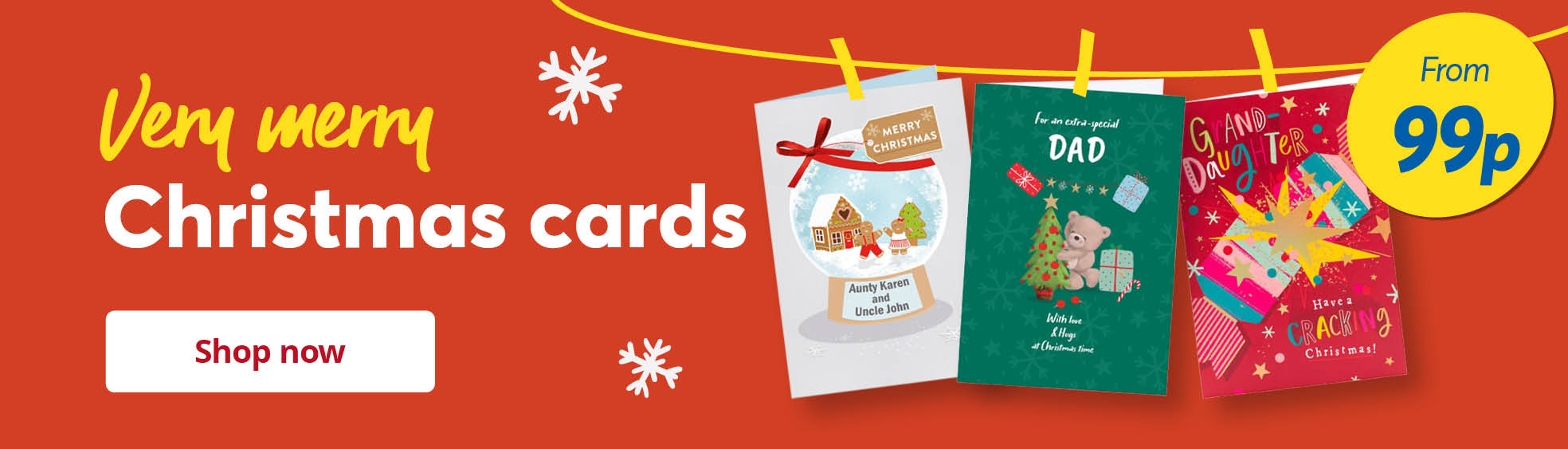 Christmas cards from 99p