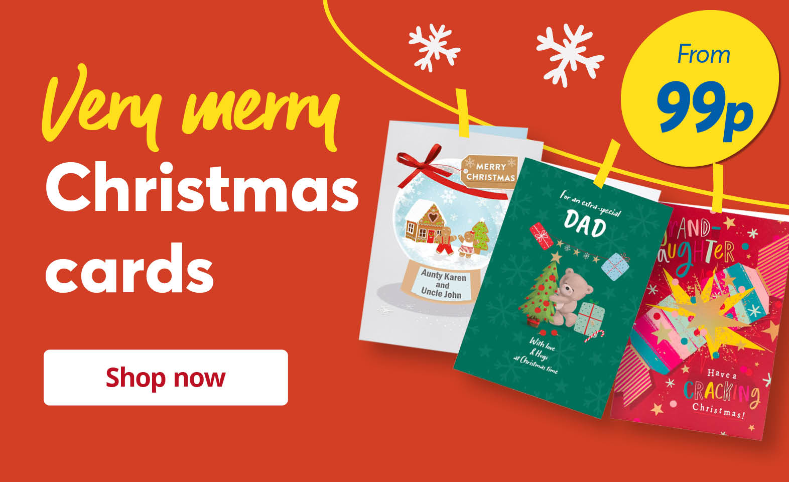 Christmas cards from 99p