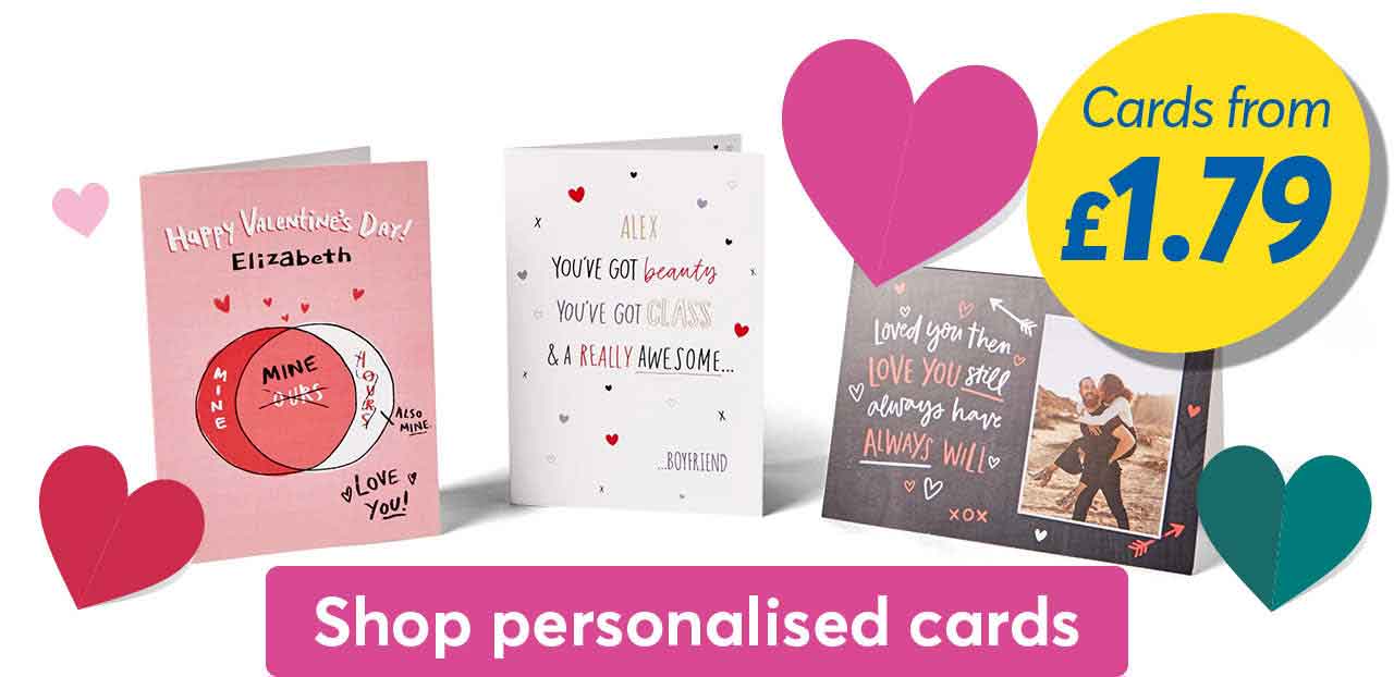 Personalised Valentine's day cards