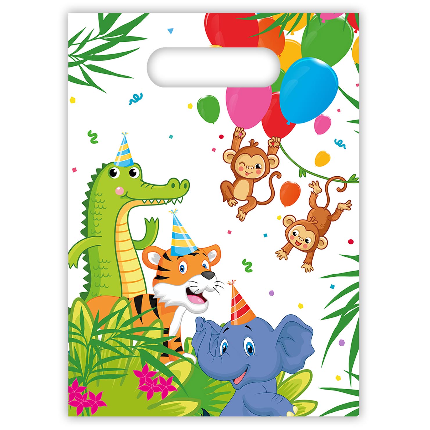 Jungle Balloons Party Tableware & Decorations Bundle - 16 Guests