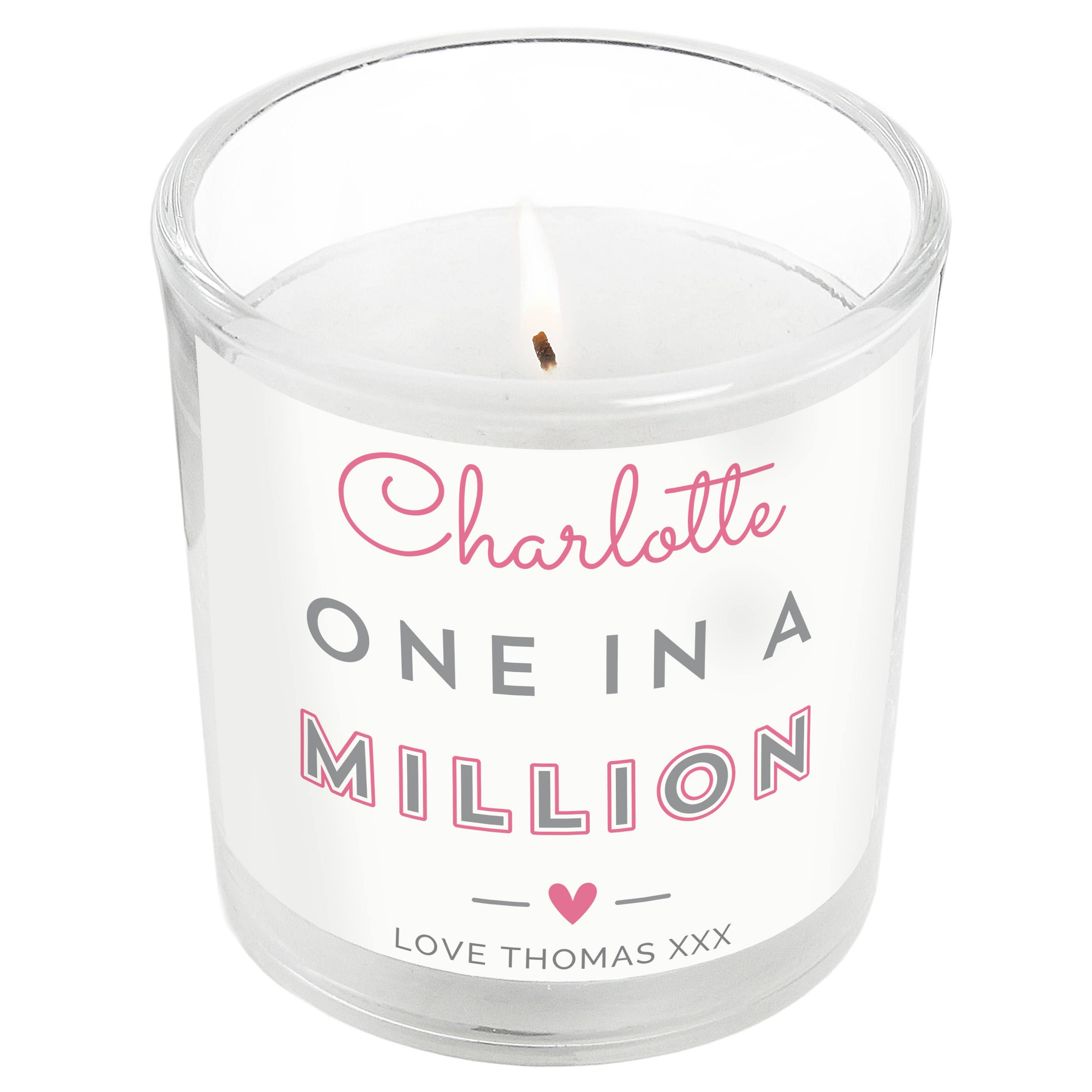 Personalised One in a Million Candle in a Jar