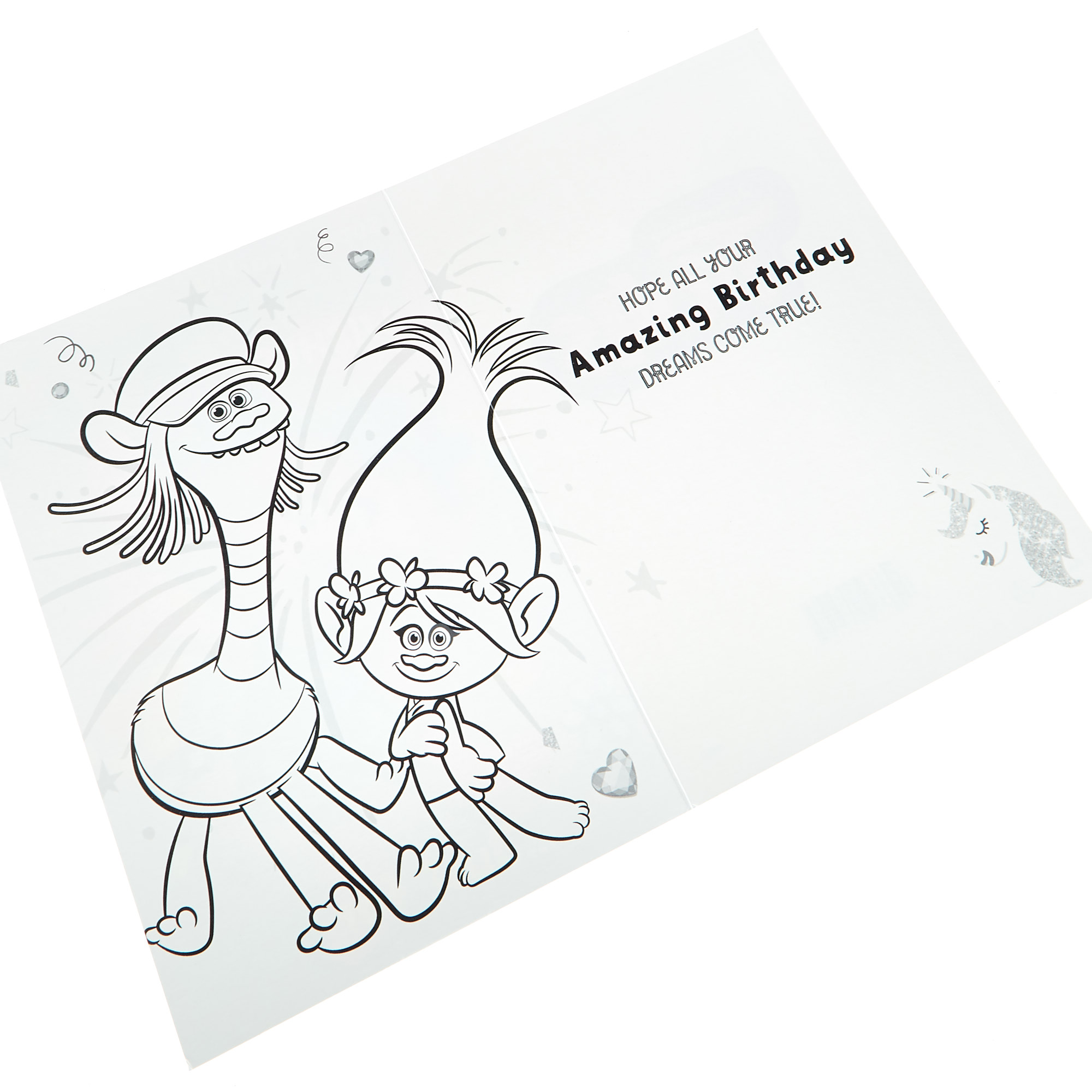 Trolls Birthday Card - Super Sparkly Wishes