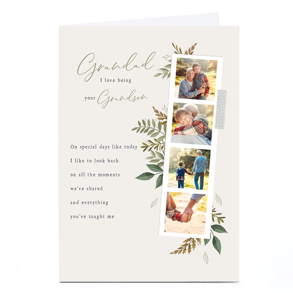Photo Father's Day Card - Grandad I Love Being Your Grandson