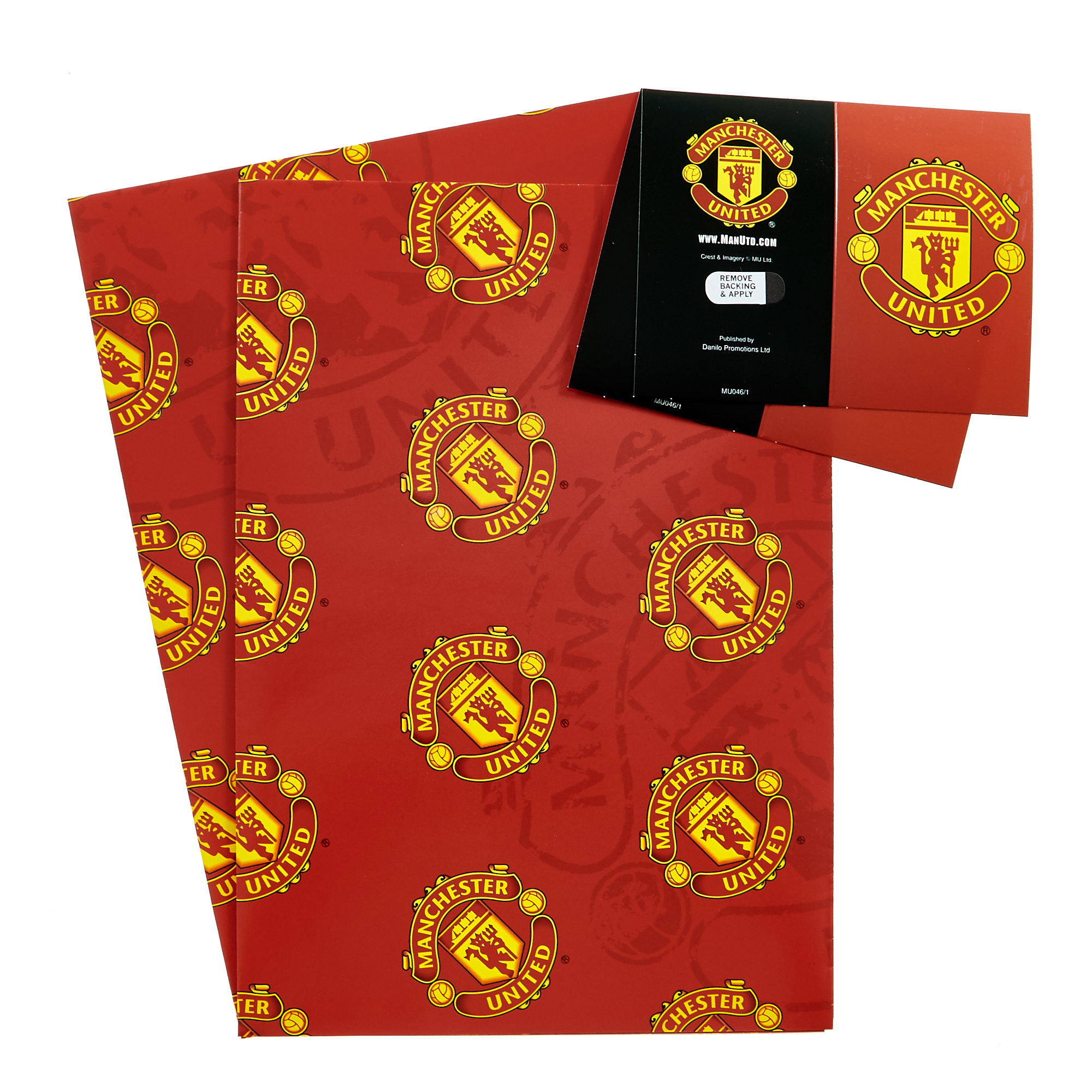 Manchester United Wrapping Paper & Gift Tags - Pack Of 2