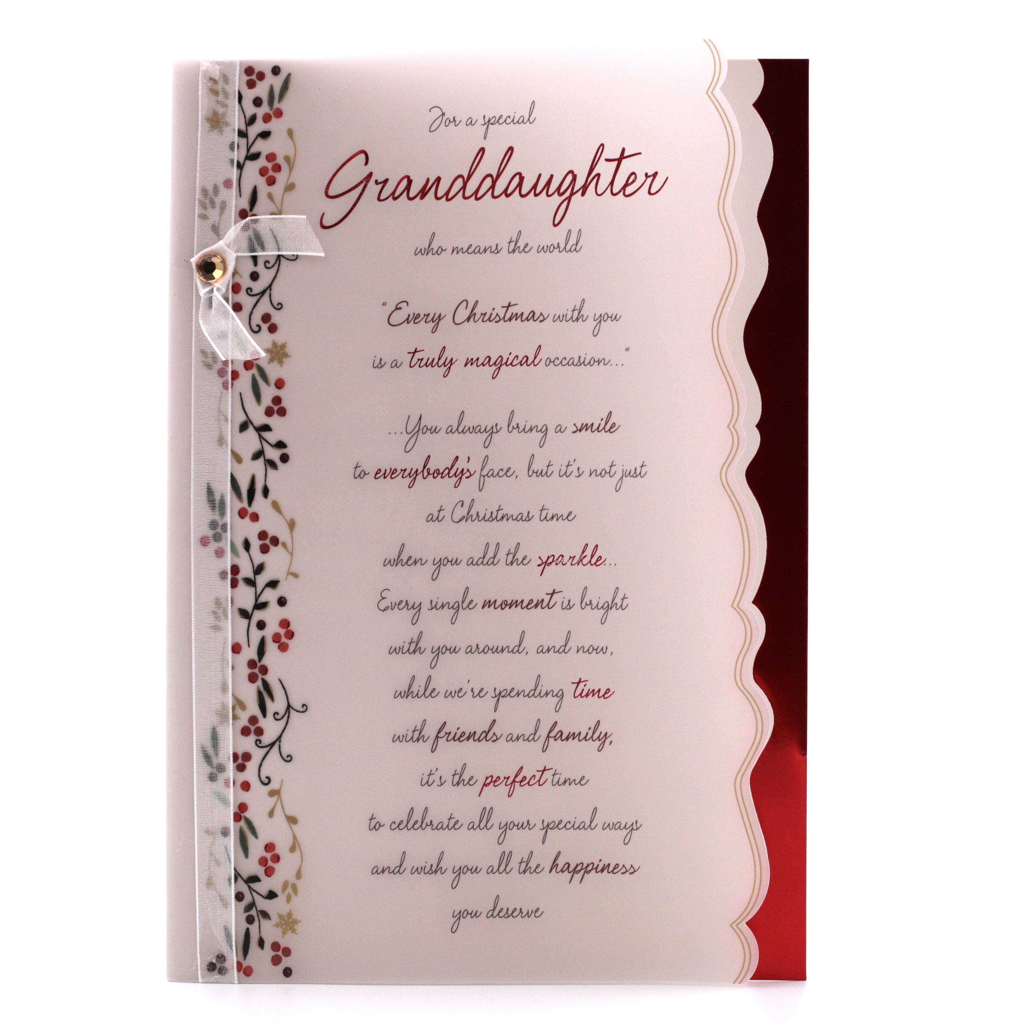 Christmas Card - Granddaughter Who Means The World 