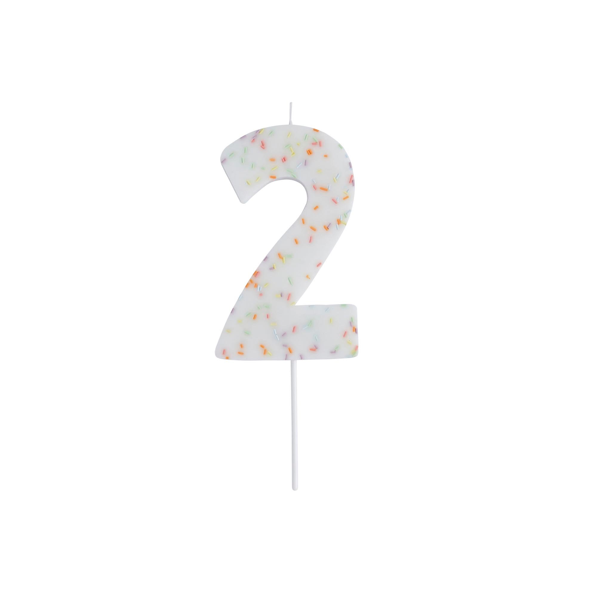 Giant Sprinkle Number Cake Candle (0-9)