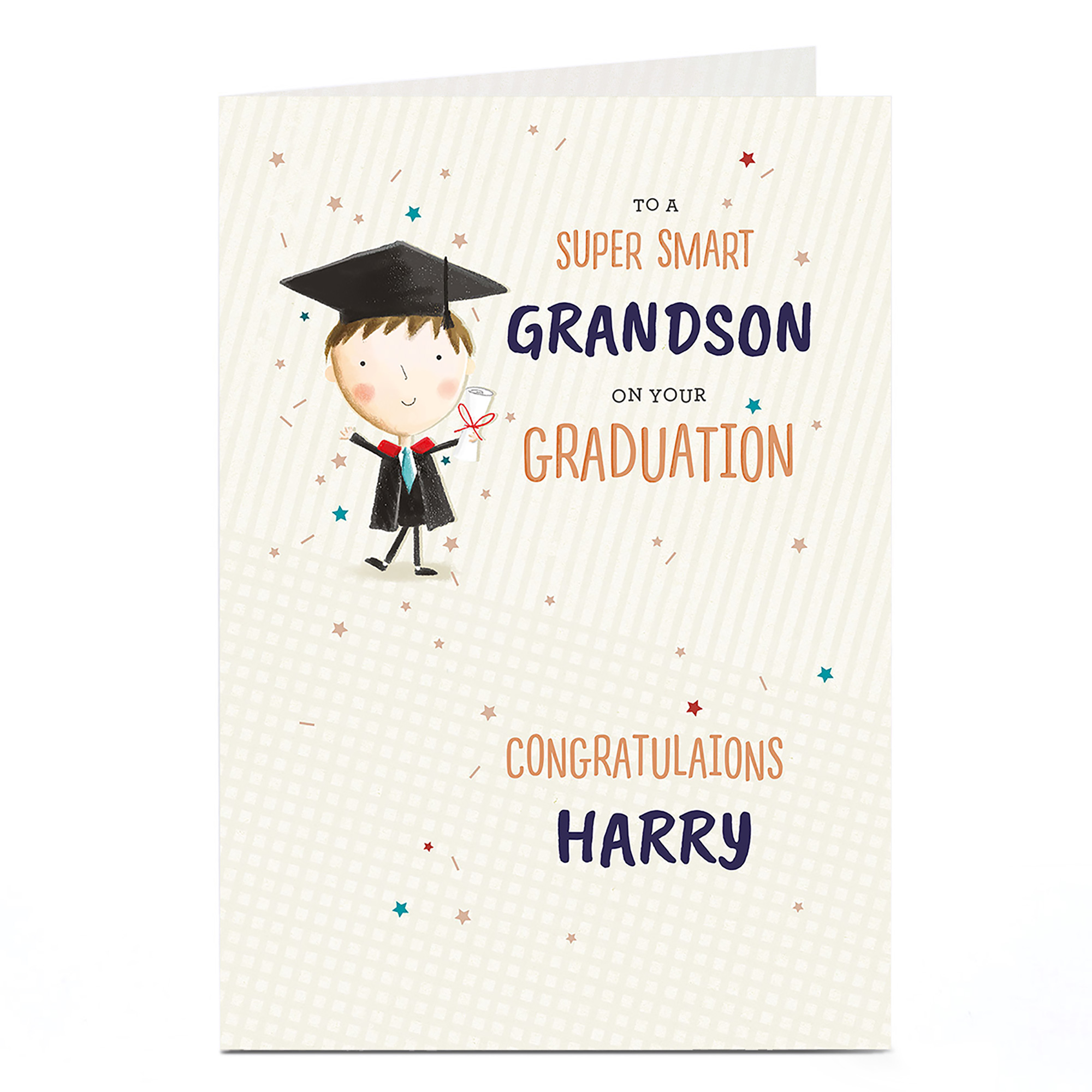 Personalised Graduation Card - Super Smart Boy