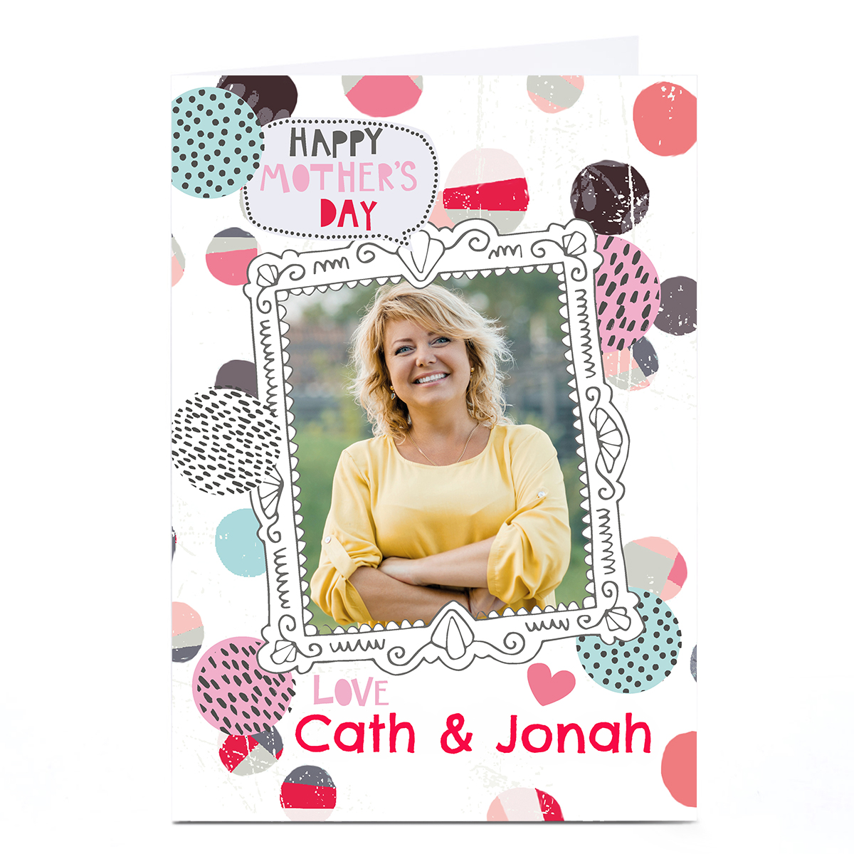 Photo Bev Hopwood Mother's Day Card - Frame & Polka Dots