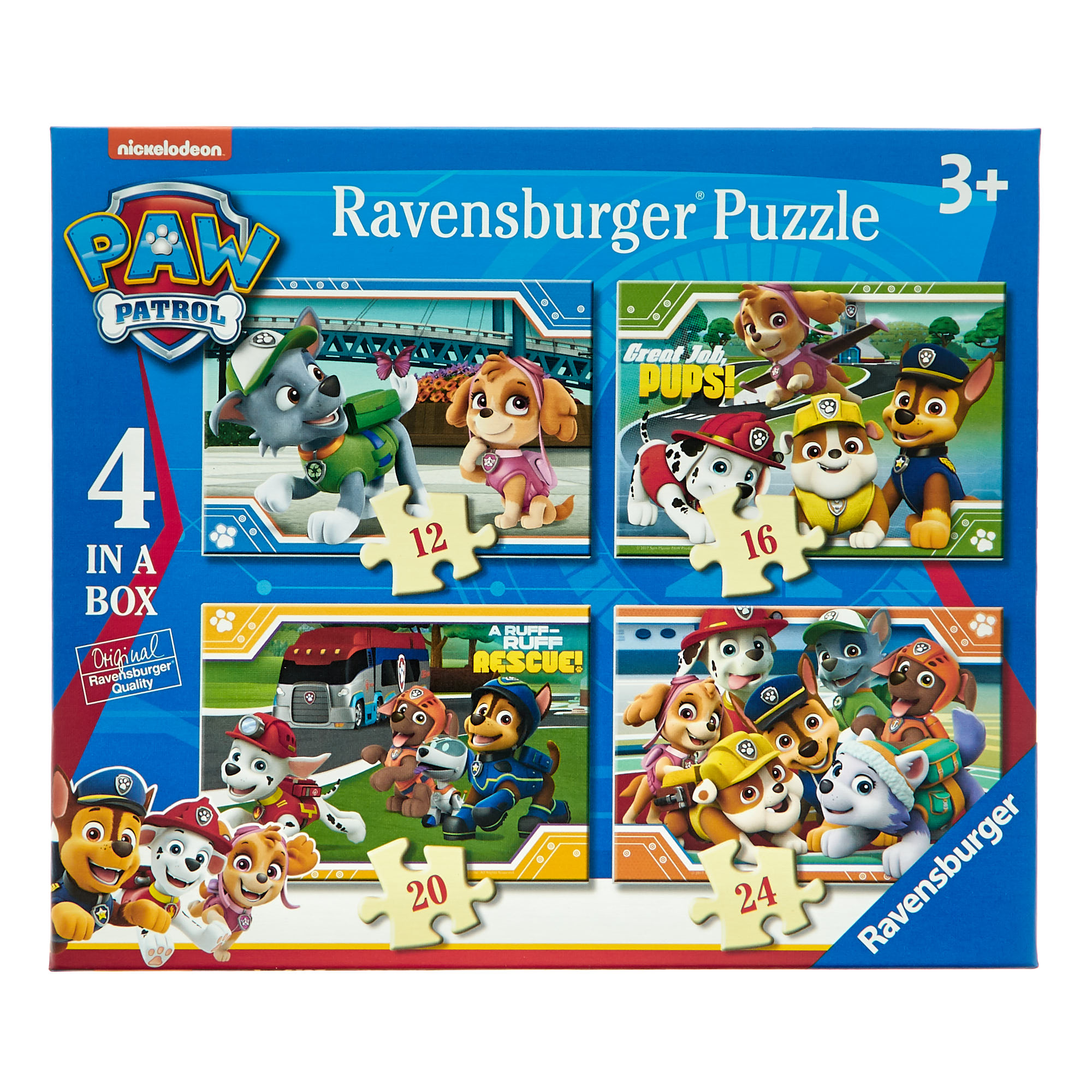 Paw Patrol 4 in a Box Jigsaw Puzzles