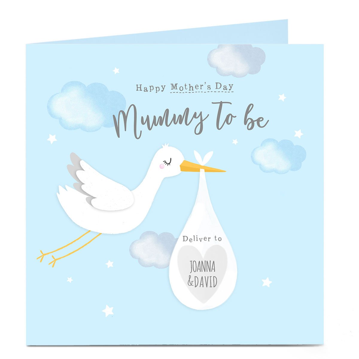 Personalised Mother's Day Card - Mummy To Be, Blue