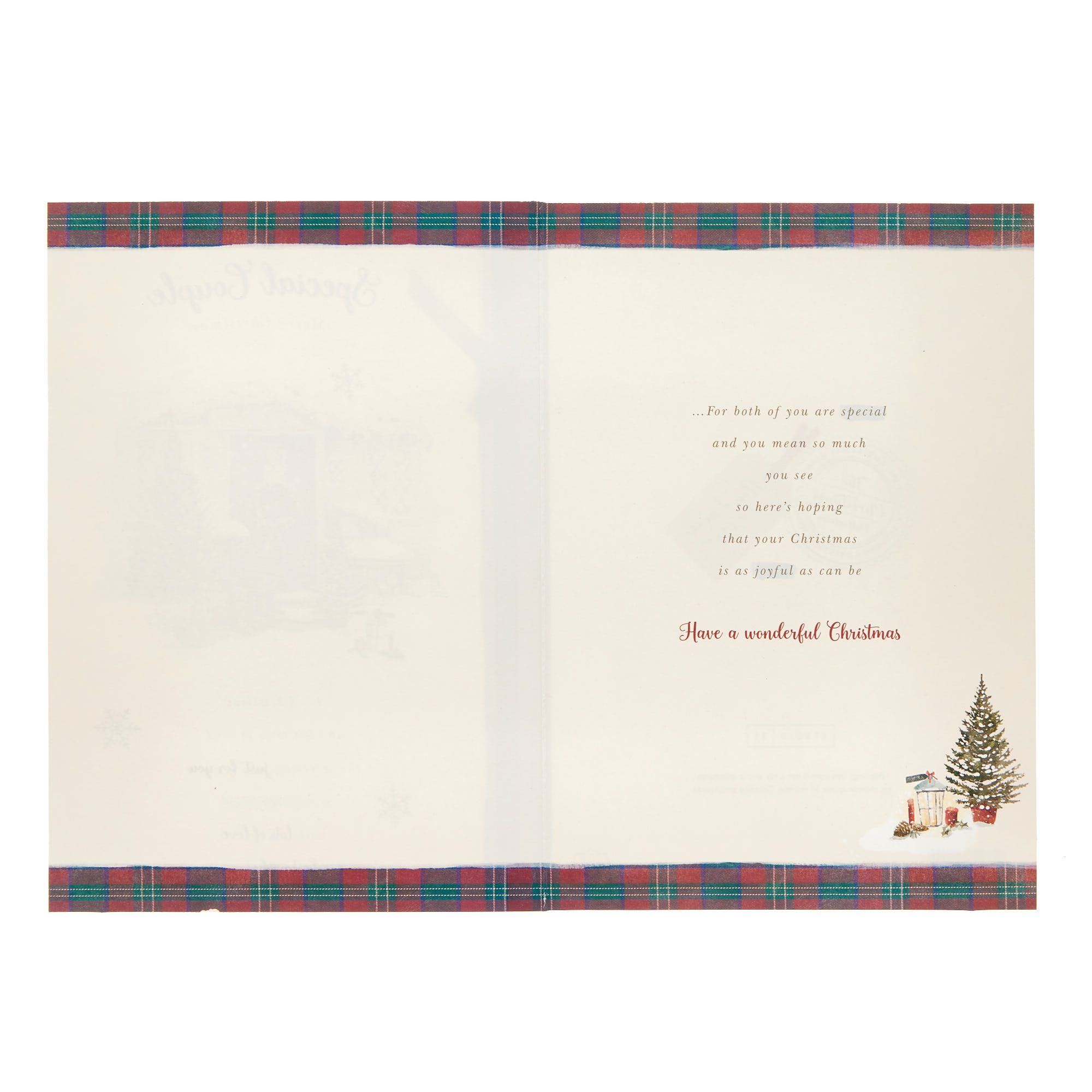 Special Couple Cottage Door Christmas Card