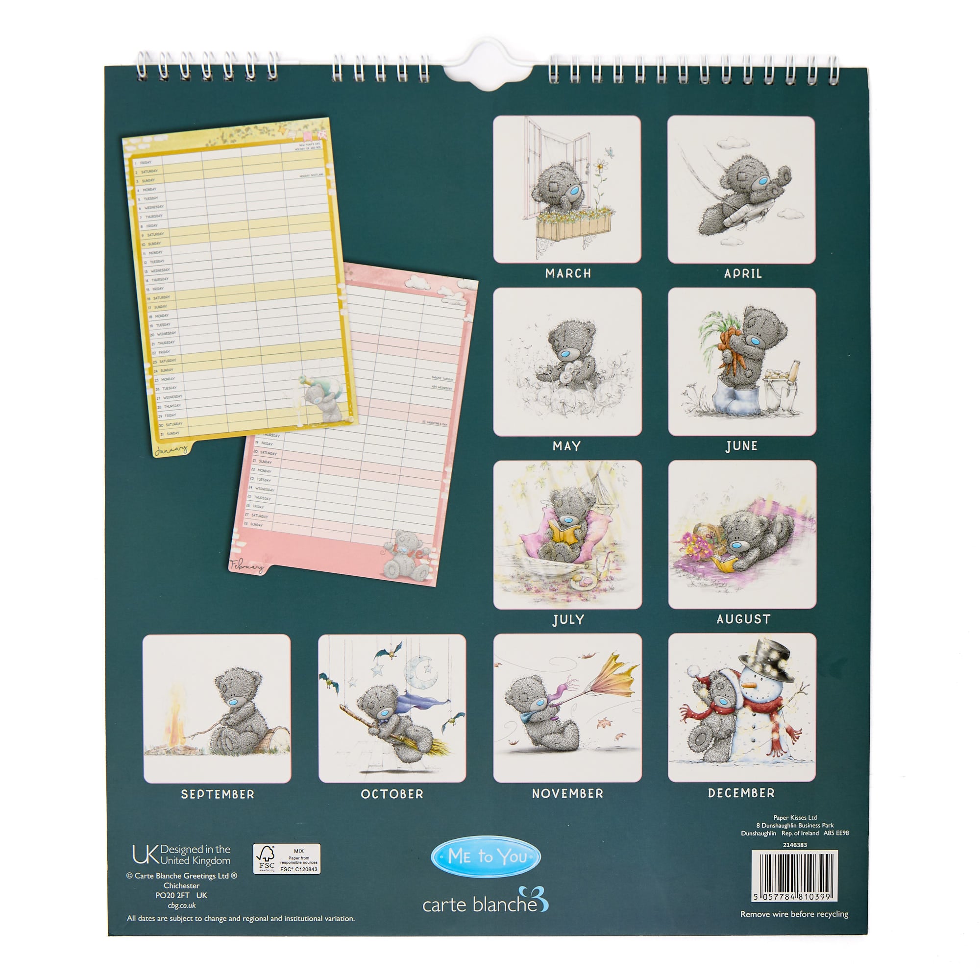 Me To You Tatty Teddy 2027 Family Organiser