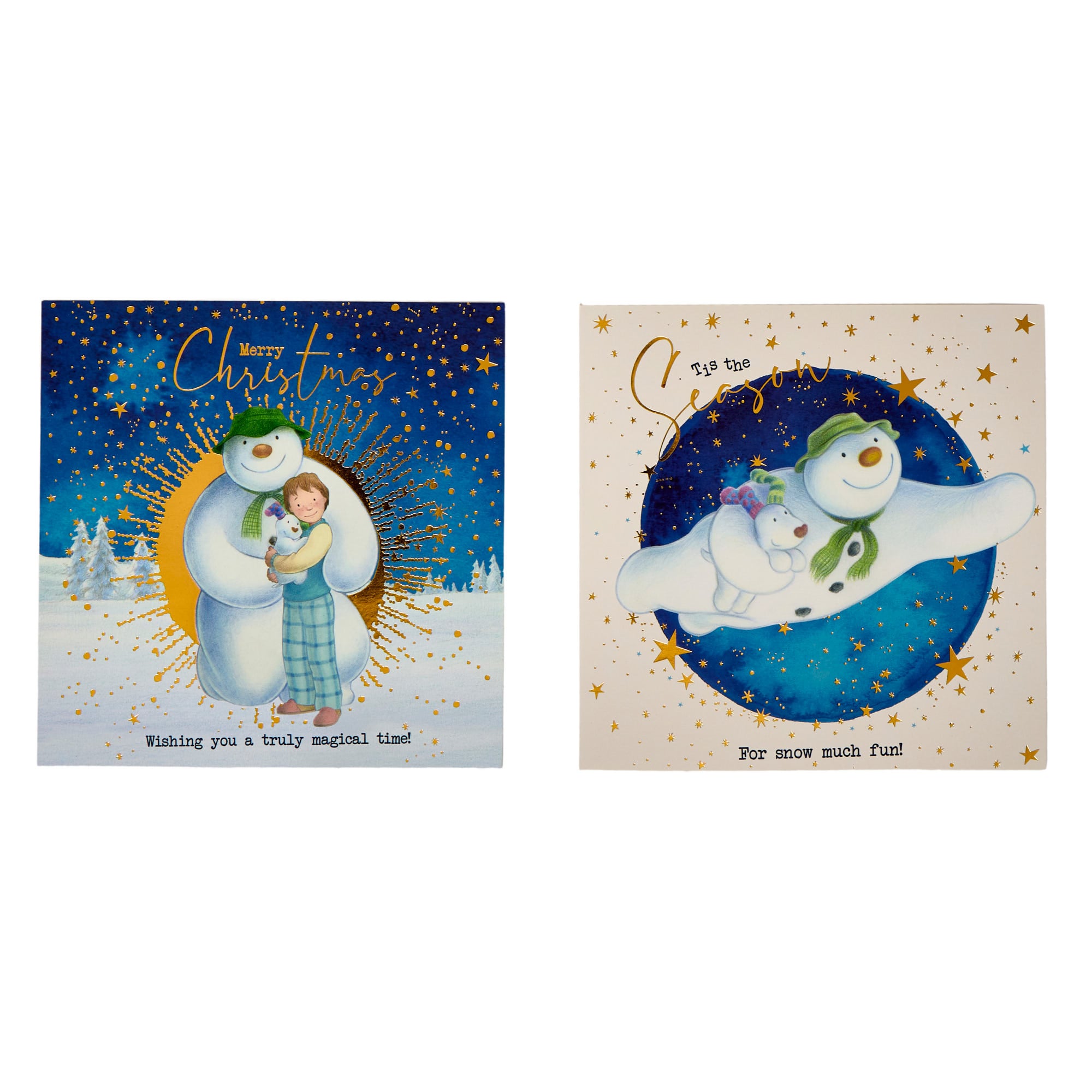 12 The Snowman & The Snowdog Christmas Cards - 2 Designs