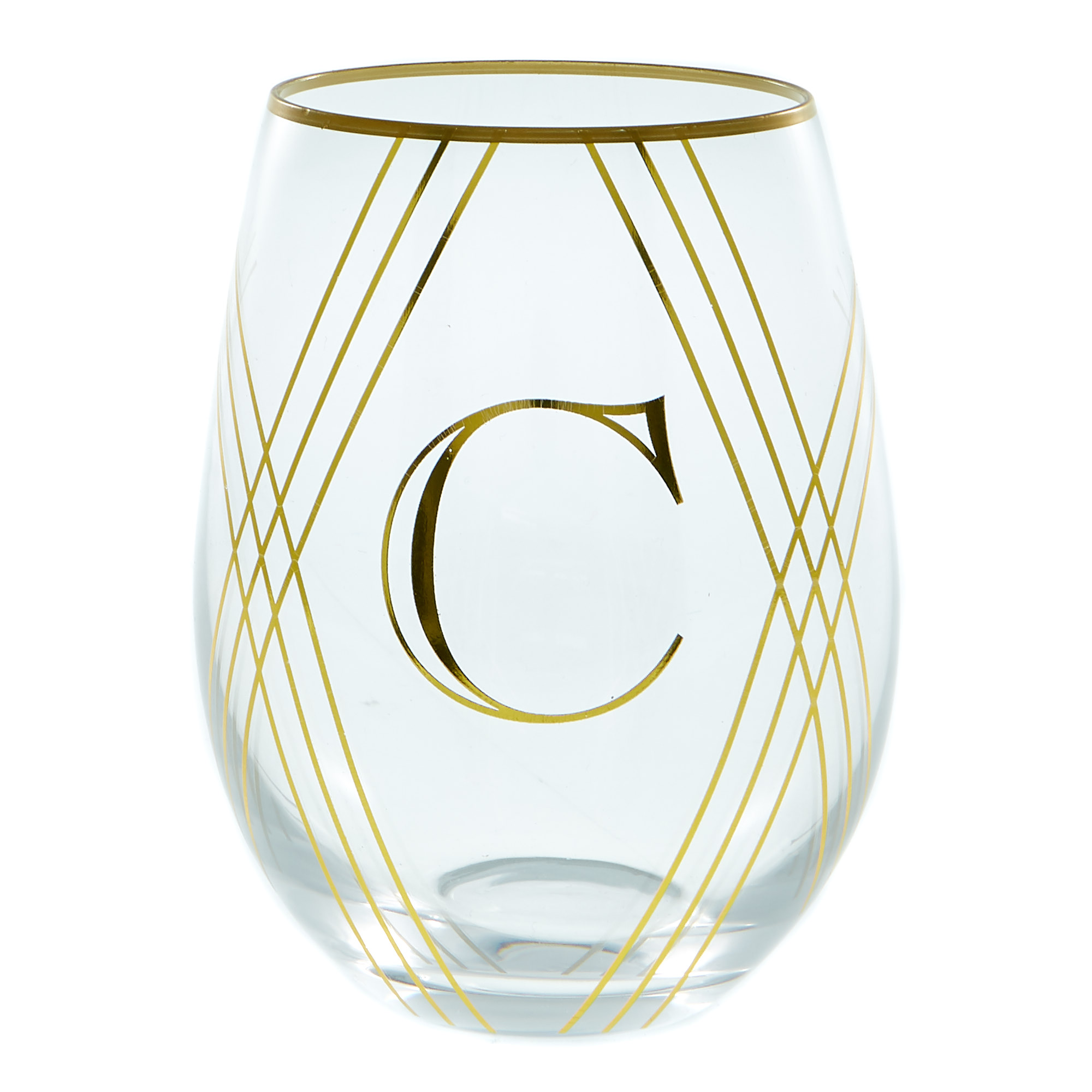 Letter C Glass Tumbler