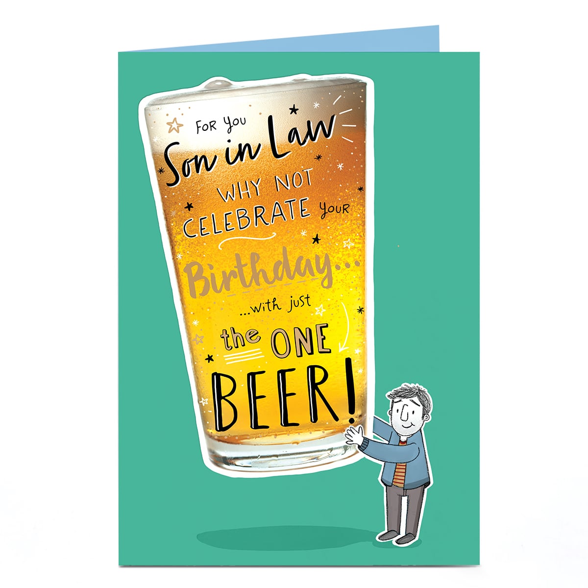 Birthday Card - Just The One Beer, Son-in-Law