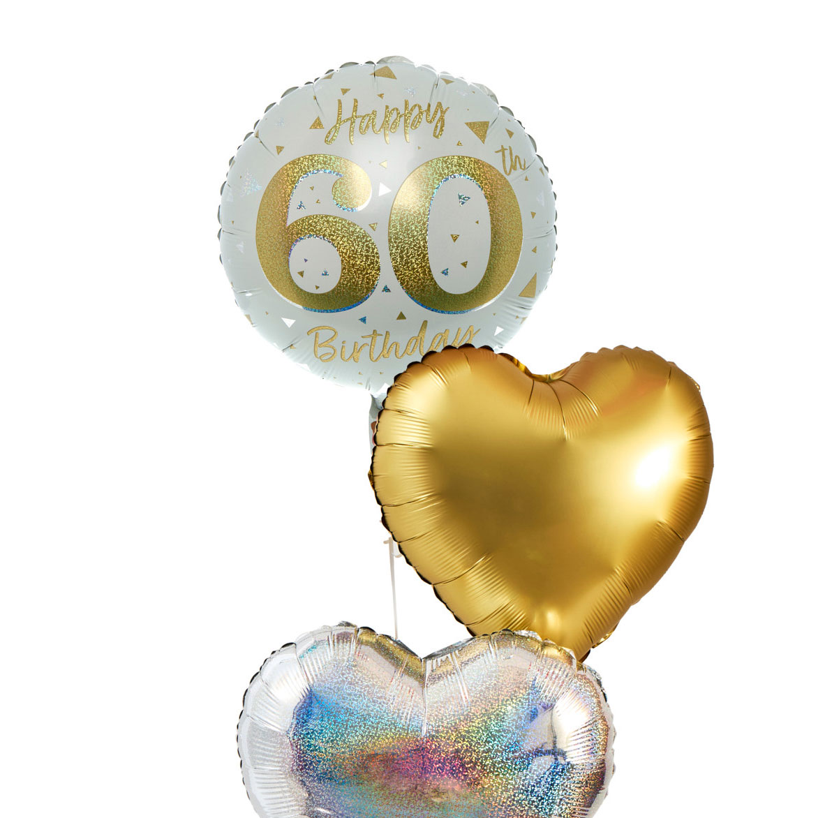 Happy 60th Birthday Inflated Balloon Arrangement