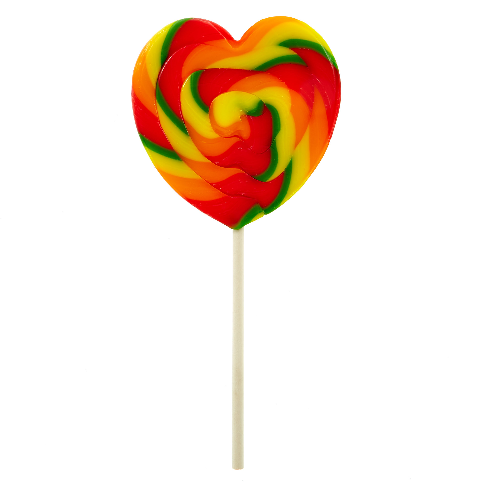 Rainbow Mixed Fruit Flavour Heart-Shaped Lolly