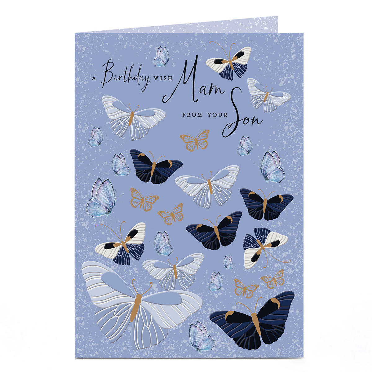 Birthday Card - Mam From Your Son Butterflies