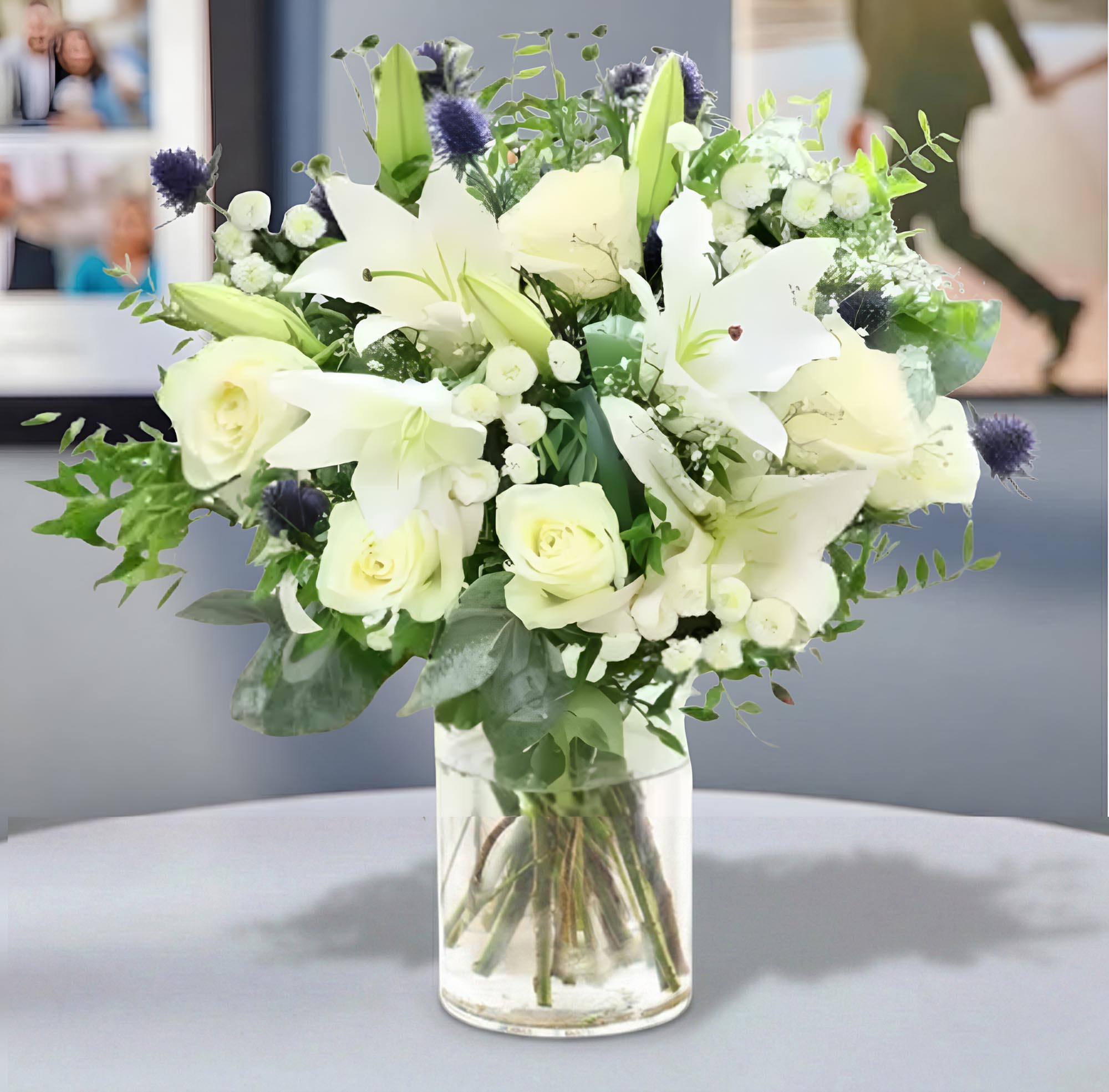 Blossoming Gifts Luxury Blue Serenity Flower Bouquet - Free Delivery!