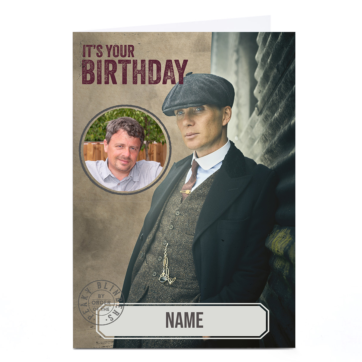 Personalised Peaky Blinders Birthday Card - Photo Upload