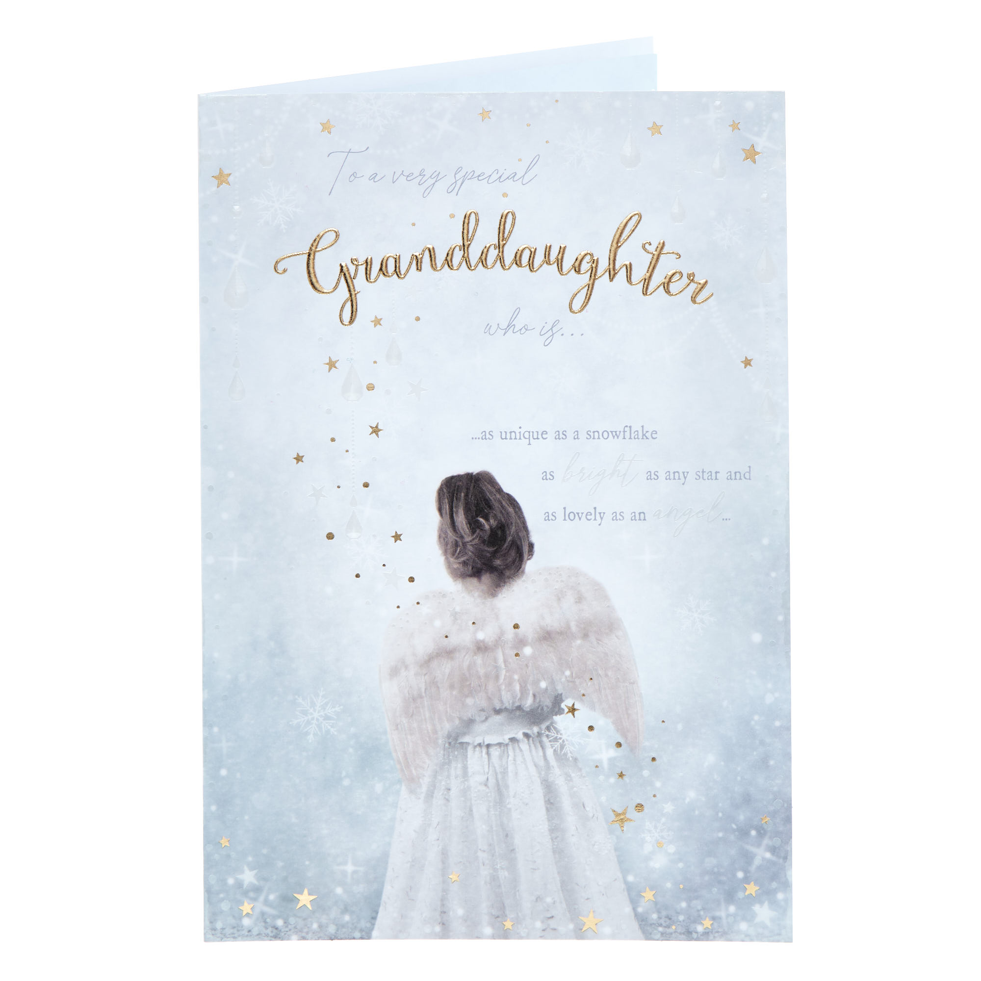 Granddaughter Unique Angel Christmas Card